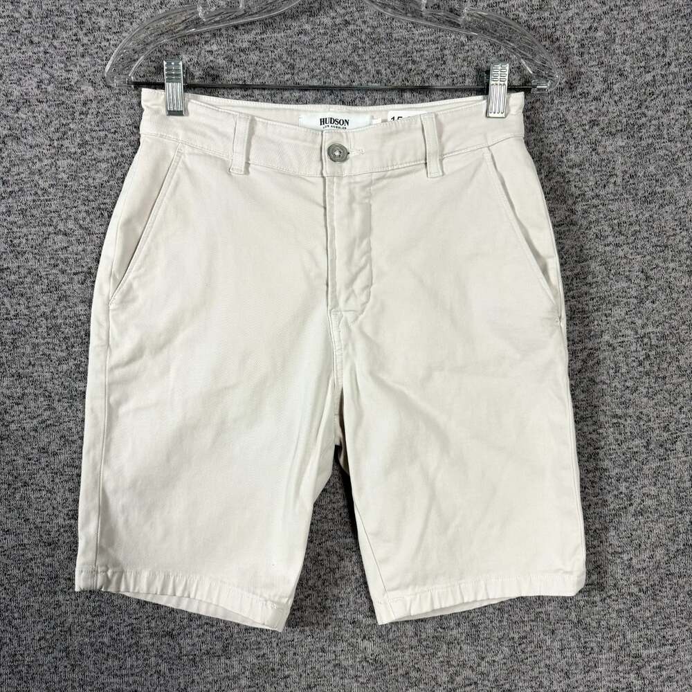 Hudson Men's Size 28 Beige Cotton Blend 8" Chino Shorts